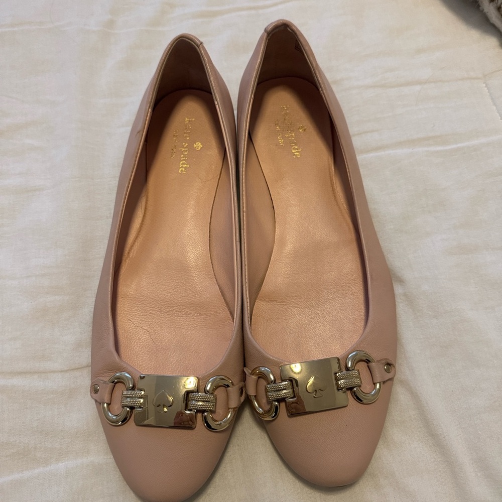 Kate Spade Blush Flats with Silver Accent